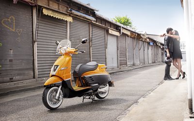 Peugeot Django, 2018, scooter, city transport, Paris, France, Peugeot