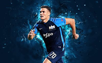 Benjamin Kololli, albanian footballer, Zurich FC, soccer, Switzerland Super League, Kololli, neon lights, football