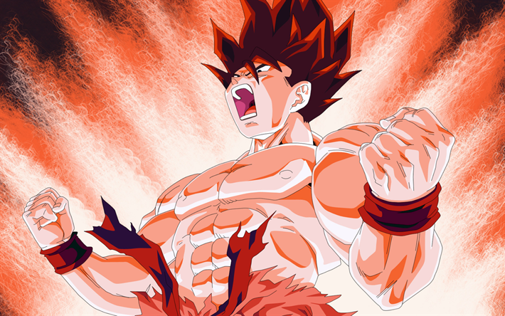 Negro Goku, el arte abstracto, DBS, el Hijo de Goku Negro, fighter, Dragon Ball, Super Goku