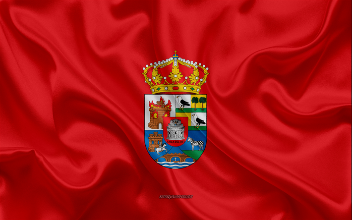 İspanyol iller Avila Avila Bayrağı, 4k, ipek doku, ipek bayrak, İspanyol Eyaleti, Avila, İspanya, Avrupa, Bayrak, bayraklar