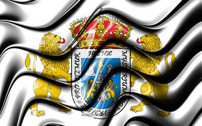 Lugo Bandiera, 4k, Citt&#224; della Spagna, Europa, Bandiera di Lugo, 3D arte, Lugo, citt&#224; della spagna, Lugo 3D, bandiera, Spagna