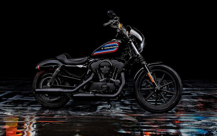Harley-Davidson 1200 Rauta, 2020, Rauta 1200 Sportsters, ulkoa, uusi musta Rauta 1200, amerikkalainen moottoripy&#246;rien, Harley-Davidson