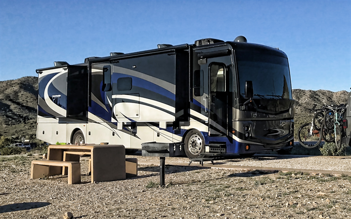 2019, Fleetwood Discovery LXE, exterior, Motorhome, Class A, american vehicles, Fleetwood RV