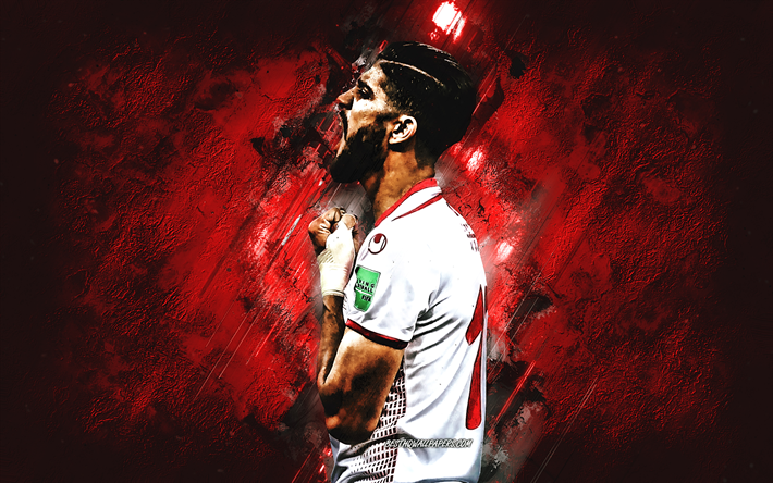 Ferjani ساسي, لاعب كرة القدم التونسي, صورة, تونس الوطني لكرة القدم, الحجر الأحمر الخلفية, تونس, كرة القدم
