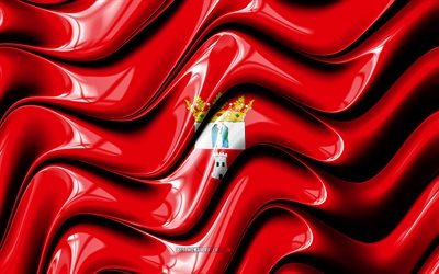 Duas Irm&#227;s Flag, 4k, Cidades de Espanha, Europa, Bandeira de Dos Hermanas, Arte 3D, Duas Irm&#227;s, As cidades de espanha, Dos Hermanas 3D bandeira, Espanha