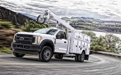 Ford F-550, 2019, Bucket Truck, Ford F-Series, F-550 Super Duty, american cars, commercial vehicles, Ford