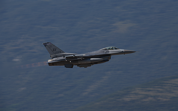 جنرال ديناميكس F-16 Fighting Falcon, الطائرات المقاتلة الأمريكية, طائرة عسكرية, F-16, القوات الجوية الأمريكية, الولايات المتحدة الأمريكية