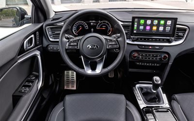 4k, Kia XCeed, interior, 2019 carros, crossovers, Kia XCeed dentro, 2019 Kia XCeed, carros coreanos, Kia