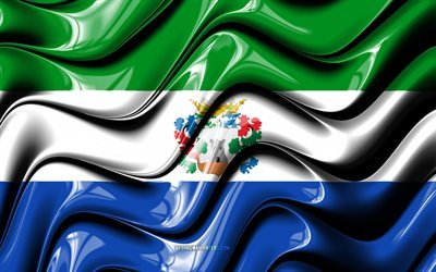 Mijas Lippu, 4k, Kaupungeissa Espanjassa, Euroopassa, Lipun Mijas, 3D art, Vaihteessa, Espanjan kaupungeissa, Mijas 3D flag, Espanja
