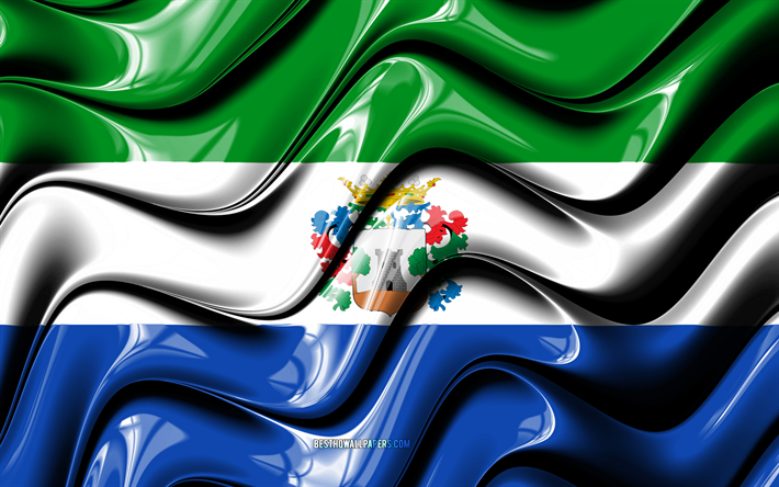 mijas-flag, 4k, st&#228;dte spaniens, europa, flagge von mijas, 3d-kunst, mijas, spanischen st&#228;dten, mijas 3d-flag, spanien