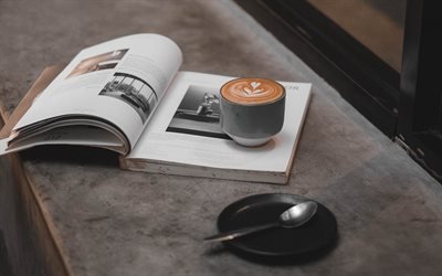 caf&#233;, arte latte, espresso, caf&#233; conceptos