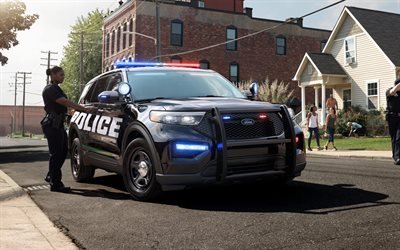 Ford Police Interceptor, 2020, Hybrid-SUV, ny polisbil, USA, amerikanska bilar