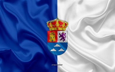 Las Palmas Lippu, 4k, silkki tekstuuri, silkki lippu, Espanjan maakunnassa, Las Palmas, Espanja, Euroopassa, Lippu Las Palmas, liput espanjan maakunnat