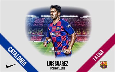 Luis Suarez, FC Barcelona, portrait, Uruguayan footballer, forward, 2020 Barcelona uniform, La Liga, Spain, FC Barcelona footballers 2020, football, Camp Nou
