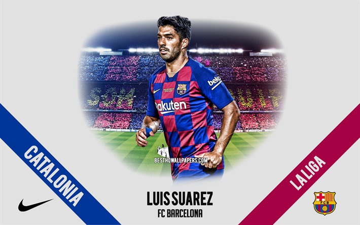 Luis Suarez, FC Barcelona, portre, Uruguaylı futbolcu, ileri, 2020 Barcelona forması, UEFA Şampiyonlar Ligi, İspanya, FC Barcelona 2020, futbol, Camp Nou, futbolcular