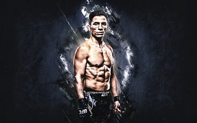 Joseph Benavidez, MMA, UFC, lottatore americano, sfondo di pietra blu, Ultimate Fighting Championship