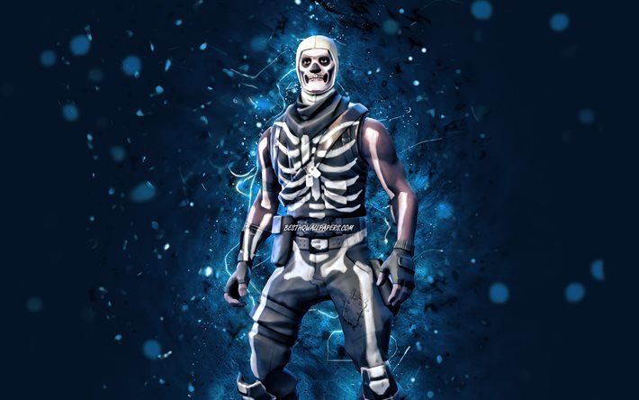 ダウンロード画像 スカルトルーパー 4k 青いネオン ゲーム フォートナイトバトルロワイヤル フォートナイトのキャラクター Skull Trooperスキン フォートナイト スカルトルーパーフォートナイト フリー のピクチャを無料デスクトップの壁紙