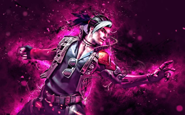 ダウンロード画像 隼人 4k 紫色のネオン ゲーム 無料の火の戦場 Garena Free Fireキャラクター ガリーナフリーファイア 隼人フリーファイア フリー のピクチャを無料デスクトップの壁紙