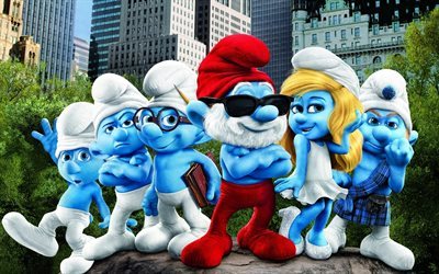 Smurfs 3, The Lost Village, 2017, all characters