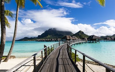 Bora Bora, mar, verano, viajes, vacaciones, laguna azul, islas tropicales, resort, Polinesia francesa