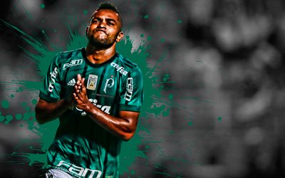 Miguel Borja, Palmeiras, Colombian footballer, striker, portrait, goal, joy, Serie A, Brazil, football, Sociedade Esportiva Palmeiras