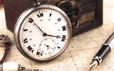old pocket watch, retro watch, time concepts, old retro stuff, clock