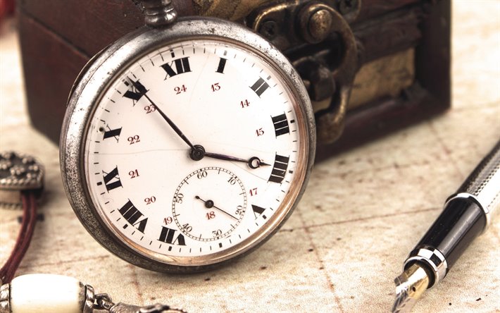 昔懐中時計, レトロな見, 時間概念, 古いレトロなもの, クロック