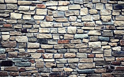 decorative stone wall, 4k, gray brickwall, macro, gray stones, bricks textures, decorative stones, gray stones wall, stones, gray stones background, decorative stone texture