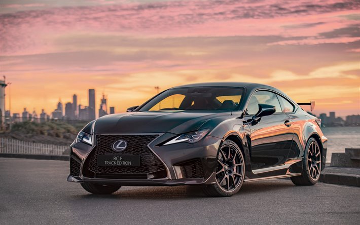 2020, Lexus RC F, Track Edition, black sports coupe, exterior, tuning RC F, new black RC F, Japanese sports cars, Lexus