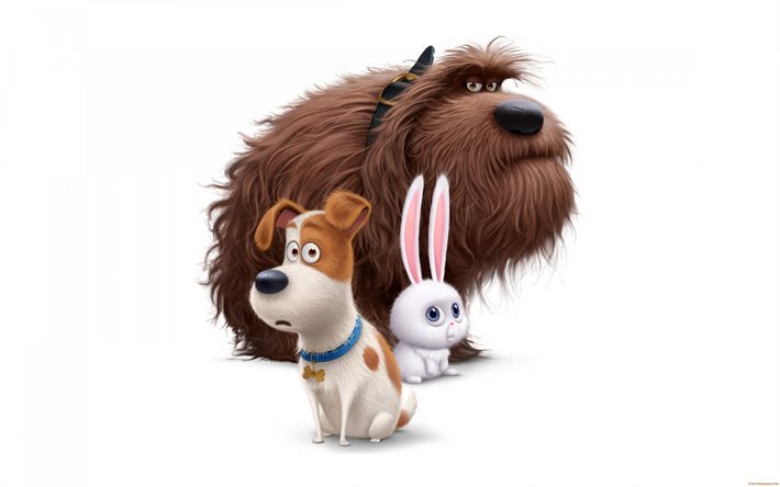 سر الحياة من الحيوانات الأليفة, 2016, جميع الشخصيات, 3d الكلب, 3d الأرنب