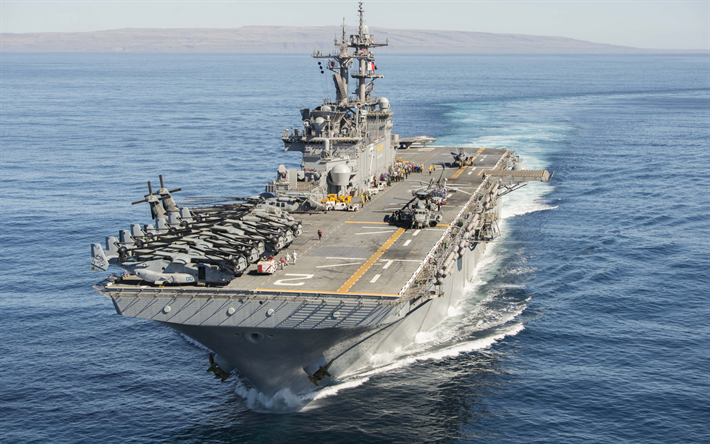 USSエセックス, 大型ヘリカル2, 海軍強襲揚陸艦, ワ-クラス, 米海軍, アメリカの現代の艦, 米国