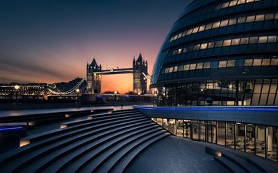 Londra, modern mimari, Tower Bridge, İngiltere, İNGİLTERE, Avrupa