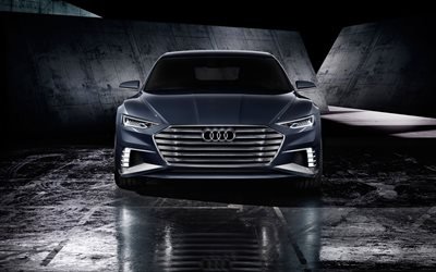 Audi A8, 4k, 2018 cars, front view, new a8, luxury cars, german cars, Audi