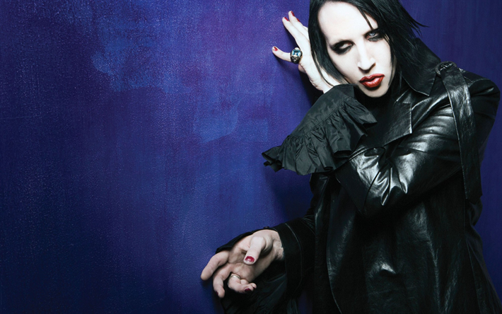 Marilyn Manson, Amerikalı rock grubu, Brian Hugh Warner, portre, rock, şarkıcı, ABD
