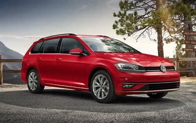 Volkswagen Golf SportWagen, road, 2019 cars, wagons, new Golf SportWagen, german cars, Volkswagen