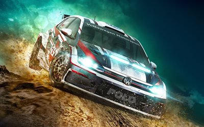 4k, Dirt Rally 2, poster, 2019 games, autosimulator, Volkswagen Polo GTI