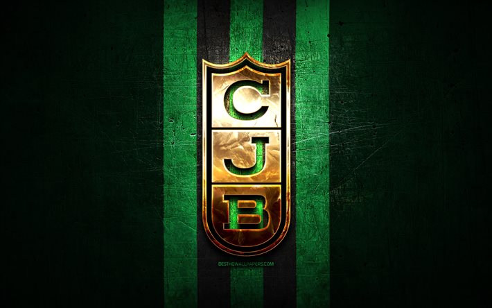 Joventut Badalona, gyllene logotyp, ACB, gr&#246;n metall bakgrund, spanska basketlag, Joventut Badalona logotyp, basket, Club Joventut Badalona
