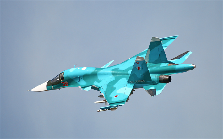 Su-34, l&#39;Arri&#232;re, le russe bomber, la Force A&#233;rienne russe Sukhoi, des avions militaires