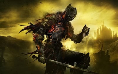 Ashen Um, 4k, guerreiro, 2017 jogos, RPG, Dark Souls 3