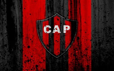 4k, FC Patronato, grunge, Superliga, soccer, Argentina, logo, Patronato, football club, stone texture, Patronato FC