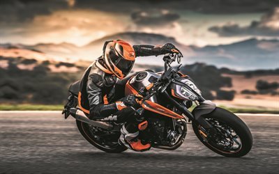 KTM 790 Duca, 2018, 4k, sportiva, Austriaco, motociclette, moto nuova, moto KTM
