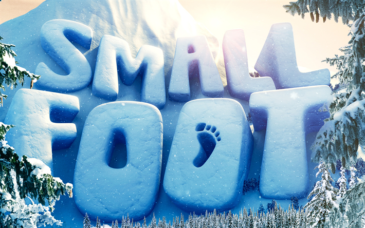 Smallfoot, شعار 3d, 2018 فيلم, مغامرة, 3D الرسوم المتحركة