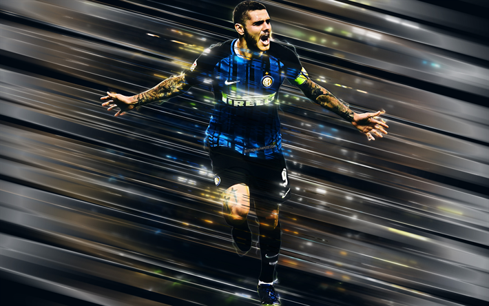 Mauro Icardi, Inter FC, calciatore Argentino, attaccante dell&#39;inter, Stella, Calcio, Champions League, Serie A, Italia, giocatori di Calcio, Icardi