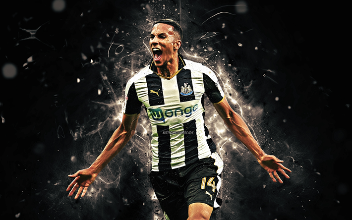 Isaac Hayden, English footballers, Newcastle United FC, midfielder, soccer, Hayden, Premier League, football, neon lights