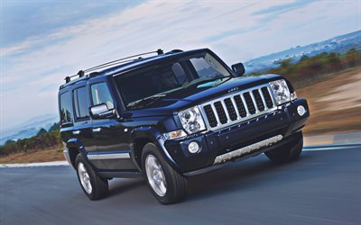 Jeep Commander Overland, 4k, route, 2009 voitures, SUV, XK, 2009 Jeep Commander, Jeep