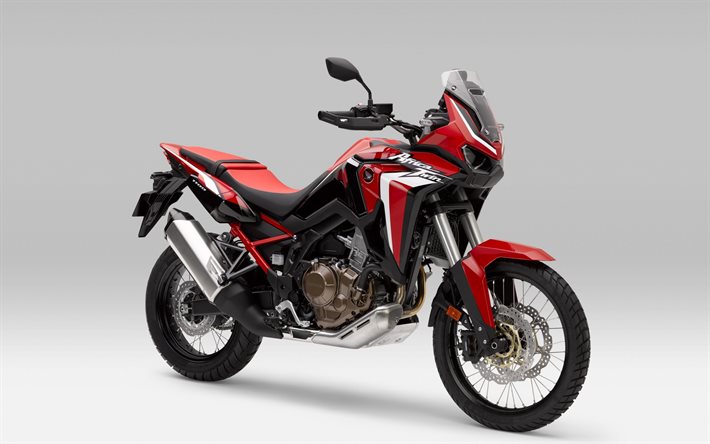 Honda XRV650 Africa Twin, 2021, front view, exterior, red XRV650 Africa Twin, japanese motorcycles, Honda