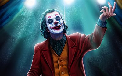 Joker, lanternes, supervillain, œuvres d&#39;art, joker fumeur, fan art