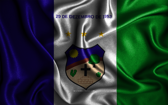 Santa Cruz do Capibaribe bayrağı, 4k, ipek dalgalı bayraklar, Brezilya şehirleri, Santa Cruz do Capibaribe G&#252;n&#252;, kumaş bayraklar, 3D sanat, Santa Cruz do Capibaribe, Santa Cruz do Capibaribe 3D bayrak