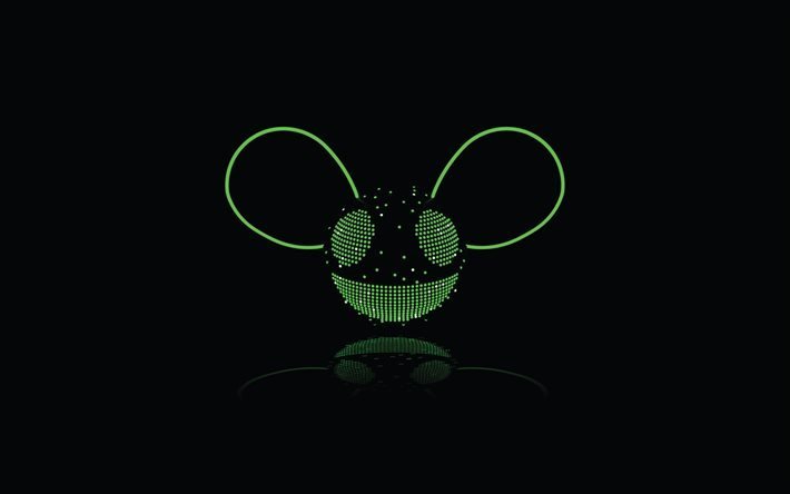 Deadmau5, logo, Dj, black background