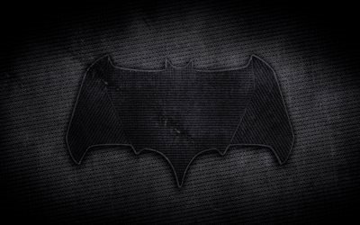 Logotipo do Batman, 4k, fundo escuro